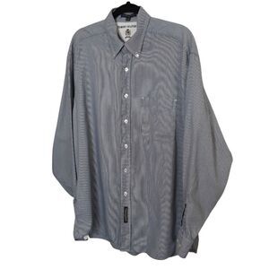 Tommy Hilfiger Shirt Linen Dress Checks Button Down XL
